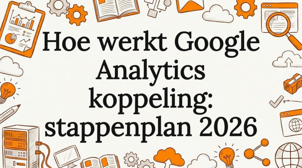 Sfeervolle illustratie rondom het titelblok van het Google Analytics-artikel