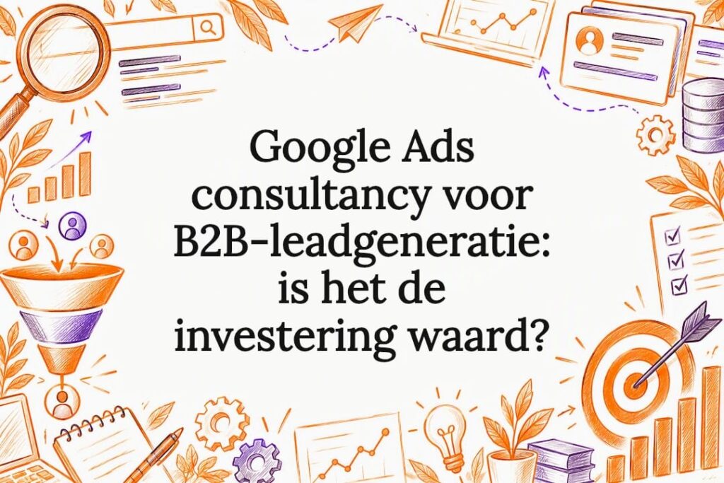 Decoratieve titelkaart voor B2B leadgeneratie