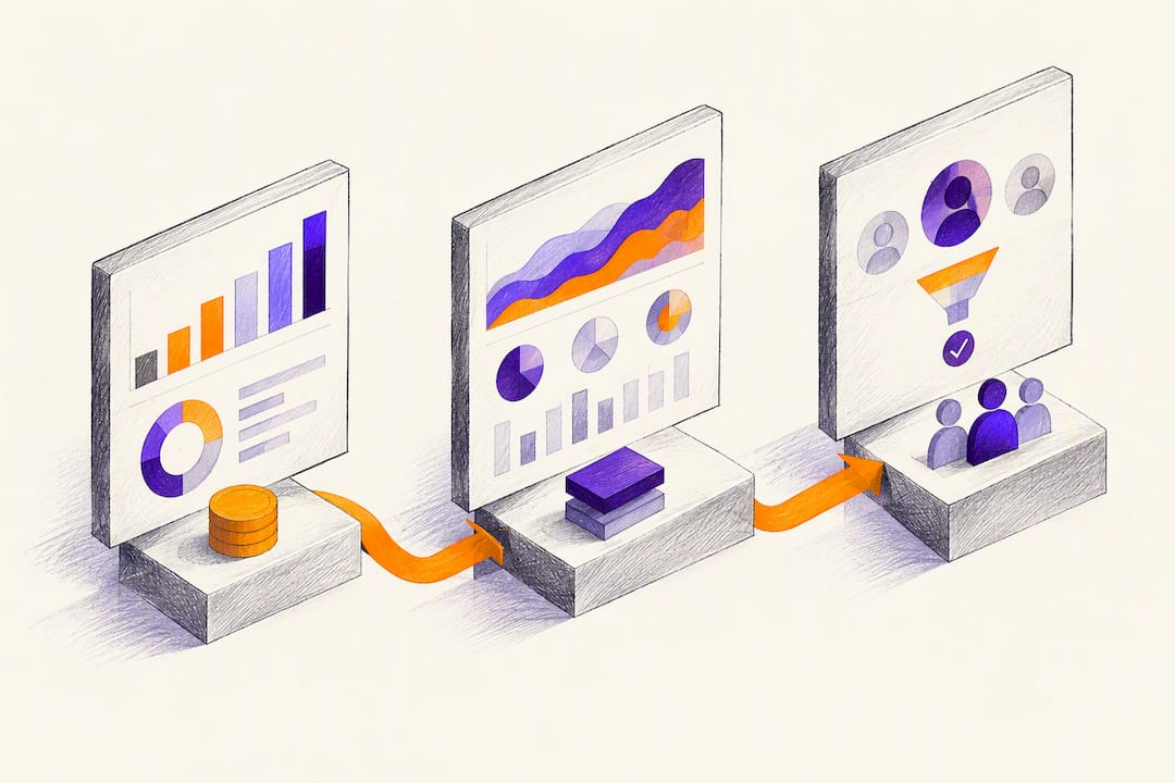 Illustratie van budget- en leadmonitoring