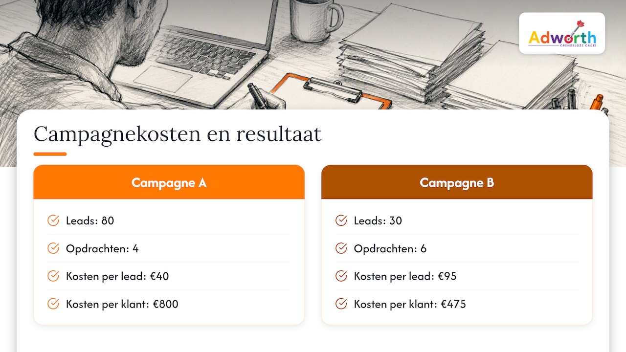 Kosten per lead versus kosten per klant