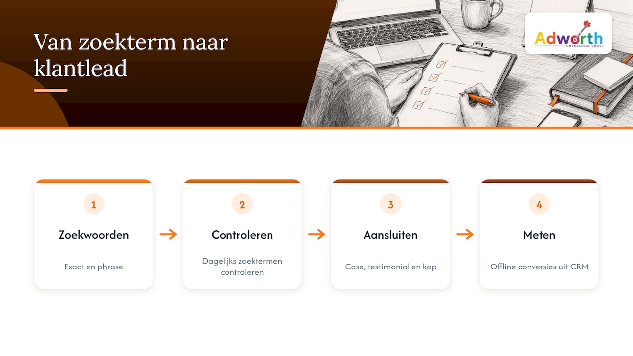 Onze kijk: vertrouwen begint bij de zoekterm — overview diagram